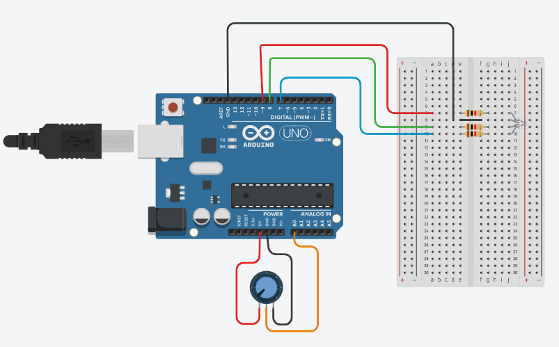initial Pedagogy scrap Tutorial 5: Programming the Potentiometer with the RGB – Arduino with Aarav
